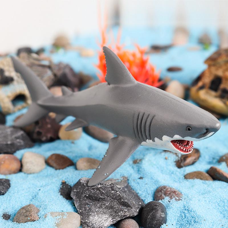 Children's Realistic Megalodon & Great White Shark Marine Life Toy Model