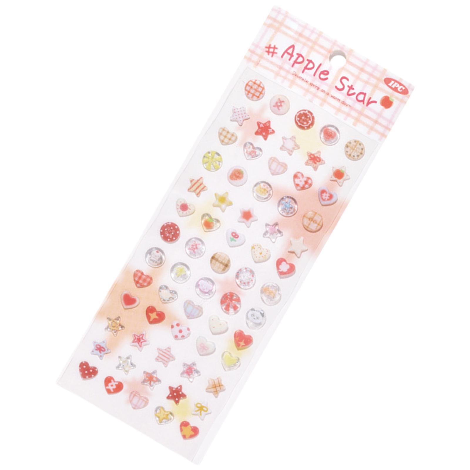 

Scrapbook Sticker Star Shape Sticker Epoxy Decorative Sticker Adhesive Sticker Stationery Sticker for Journal Decoration B