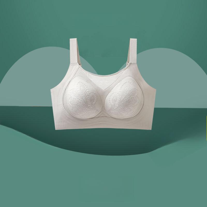 Thin Underwear Without Steel Rings Double Breasted Bra Anti Sagging and Seamless Gathering Bra Plus Size Push Up Bra