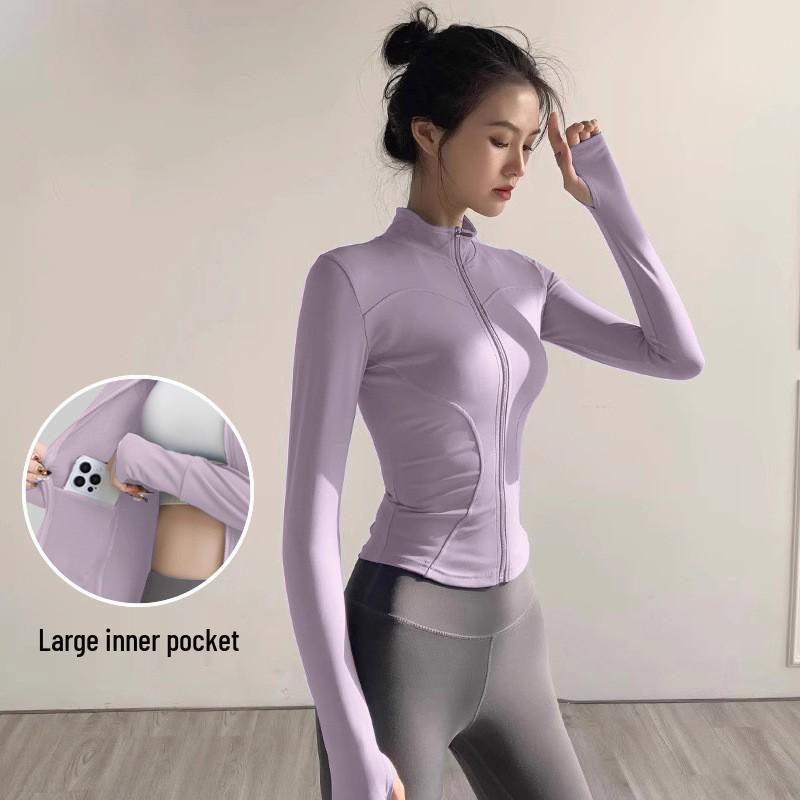 2025 Women's Slimming Autumn Yoga Jacket: Professional Pilates & Fitness Wear for Outdoor Running