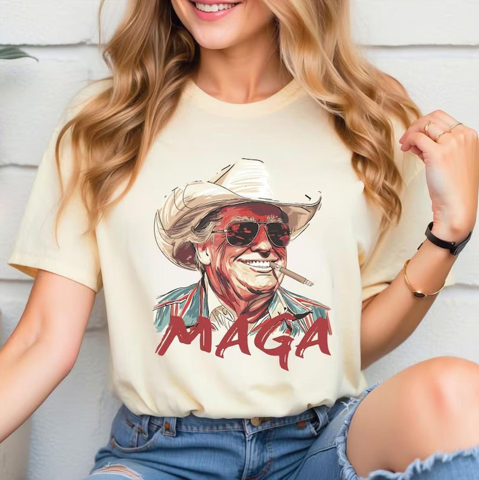 Maga Trump T-Shirt, Trump Make America Great Sweatshirt,Trump President 2024 Tee M