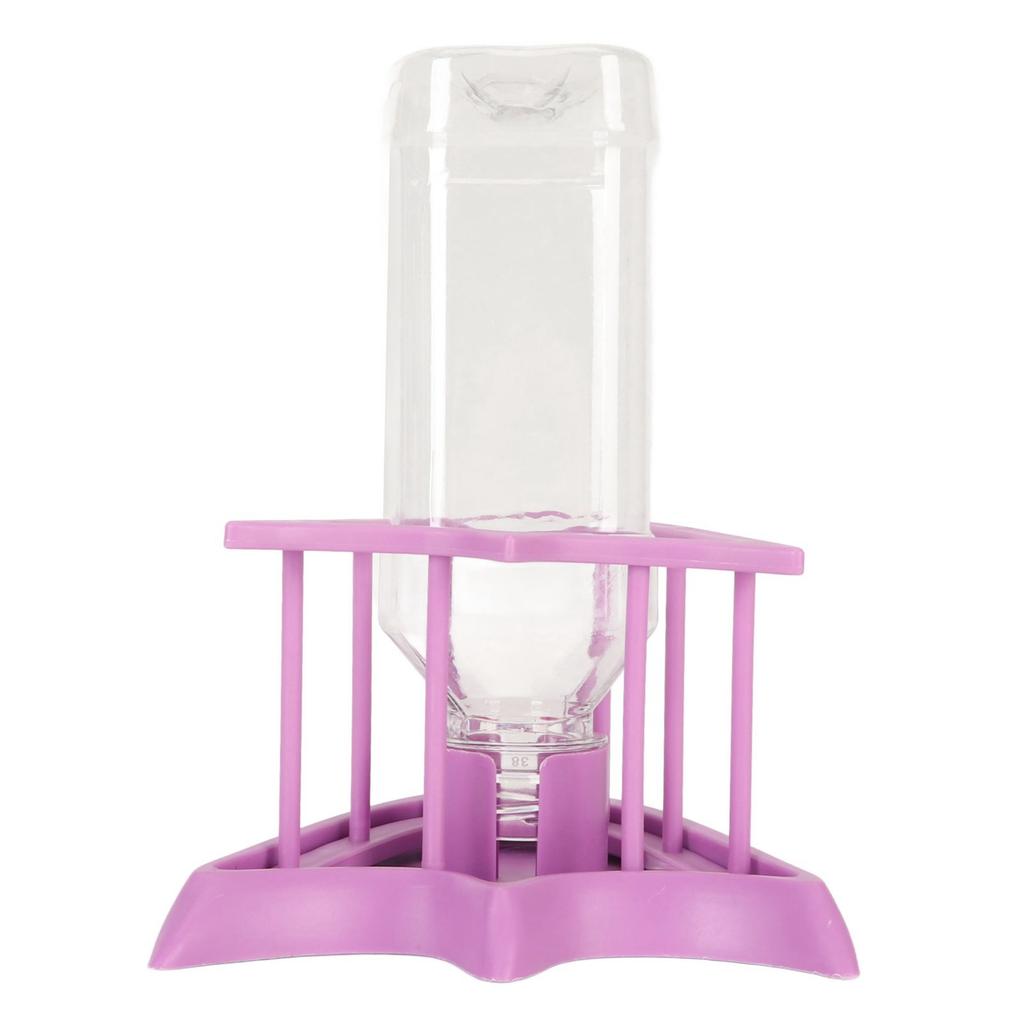 Automatic Reptile Water Feeder Safe Purple Fence Reptile Water Drinker Dispenser with Bottle for   Reptile Supplies