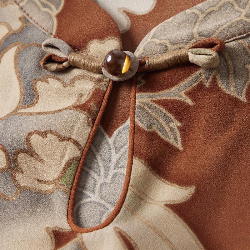 Pa Si Te New Chinese Style Printed Two-Piece Outfit