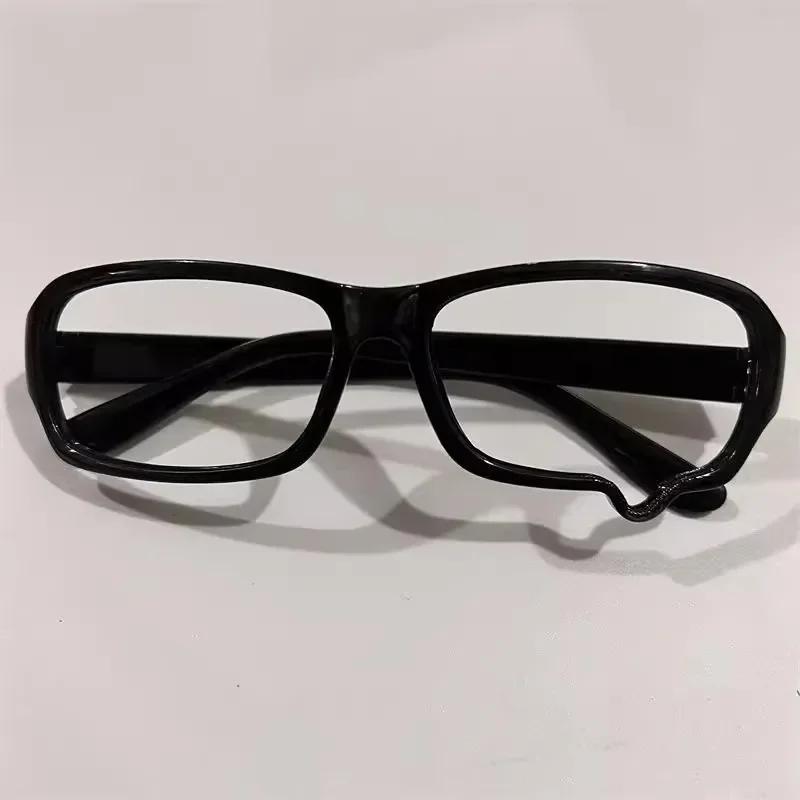 1/2pcs Y2K Anime Crying Dripping Tears Glasses Unisex Black Eyeglass Frame Retro Kawaii Fashion Halloween Cosplay Accessories