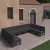 Day and Night - Day and Night 9-piece Garden Furniture Set with Black Pine Wood Cushions