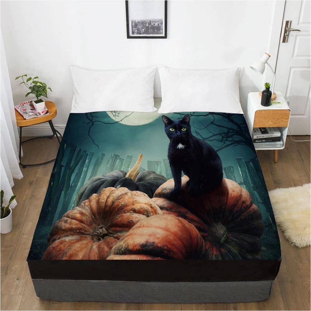 Cartoon Hallowmas Children's Elastic fitted sheet bed sheet With An Elastic Band Mattress Cover Bed cover for kids scarecrow