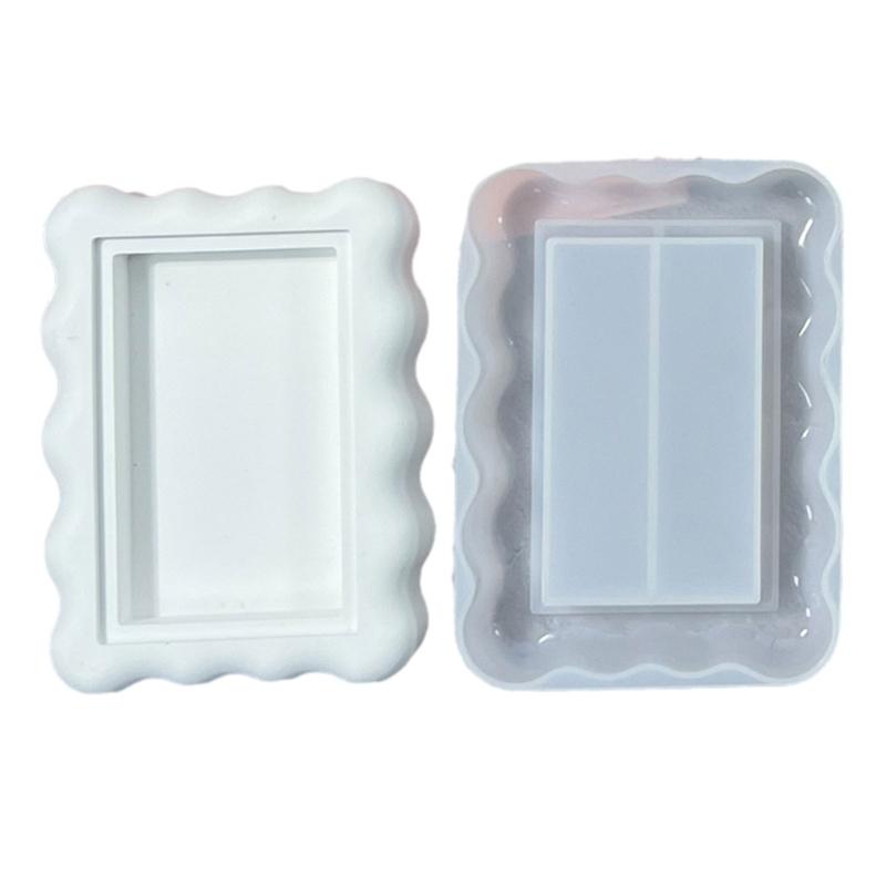 

Resin Trays Making Mould Easy to Clean Silicone Casting Mold Handmade Saucer Accessory Mould for DIY Enthusiasts