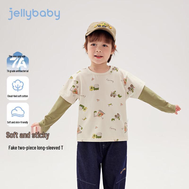 JELLYBABY Boys' Outdoor Cartoon Car Long Sleeve T-Shirt