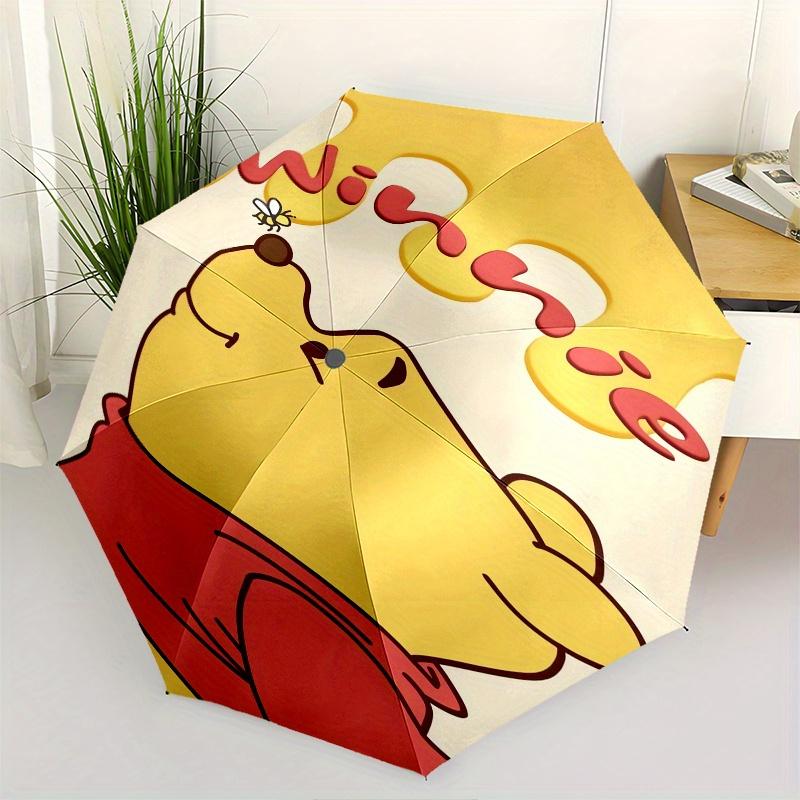 

Winnie the Pooh, Honey Automatic Opening and Closing Umbrella 8 Ribs Windproof Portable Folding Umbrella, Suitable for Casual and Business Outings,,