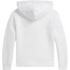 Polo Ralph Lauren Hoodie Triple Pony Embroidery Cotton Blend Fleece Solid Color Long Sleeve Pullover Kids hoodies White 323A95741-002