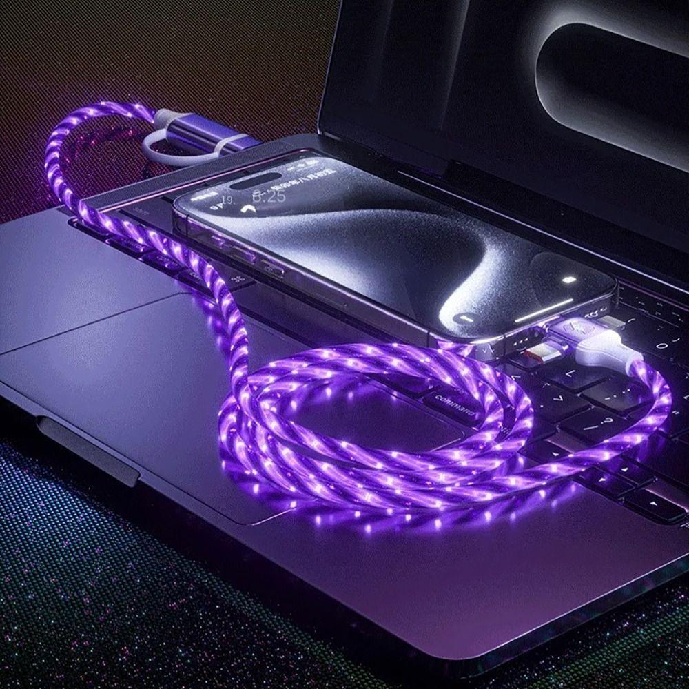PVC USB Type C Charger Cable 3 In 2 Design Multiple USB C Charging Wire PD Charging Cable  Travel