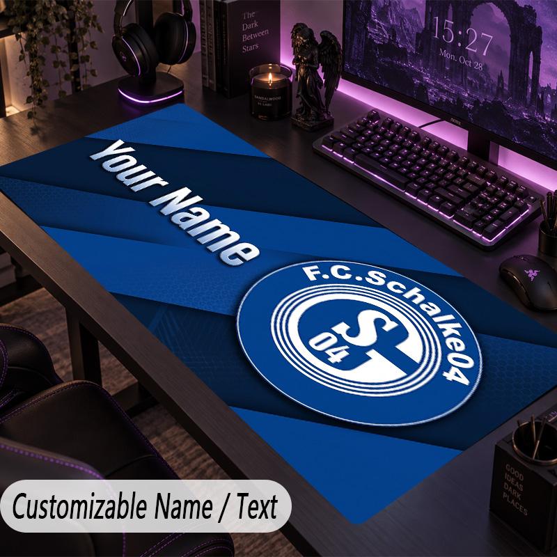 Large Mouse PadSchalke 04 FC Custom Name Text Personalized Desk Mat Non Slip Gaming Pad