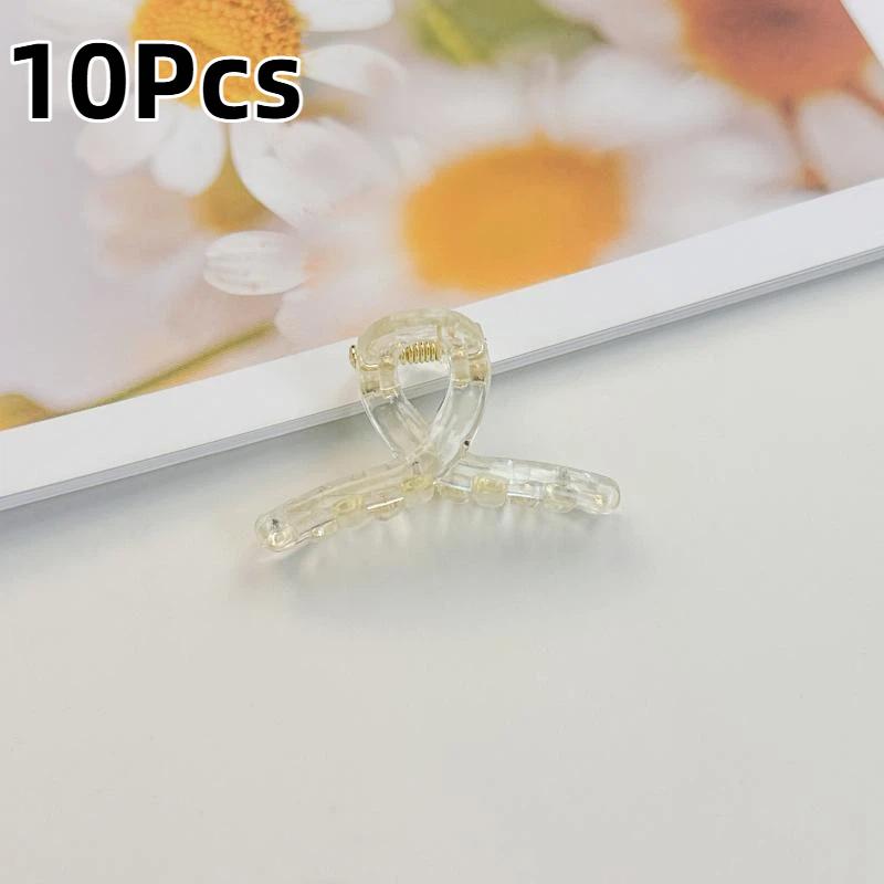10/50Pcs 4Cm Mini Claw Clips Jelly Color Hair Claws For Girls Children Cute Hairpin Little Ponytail Shark Clip