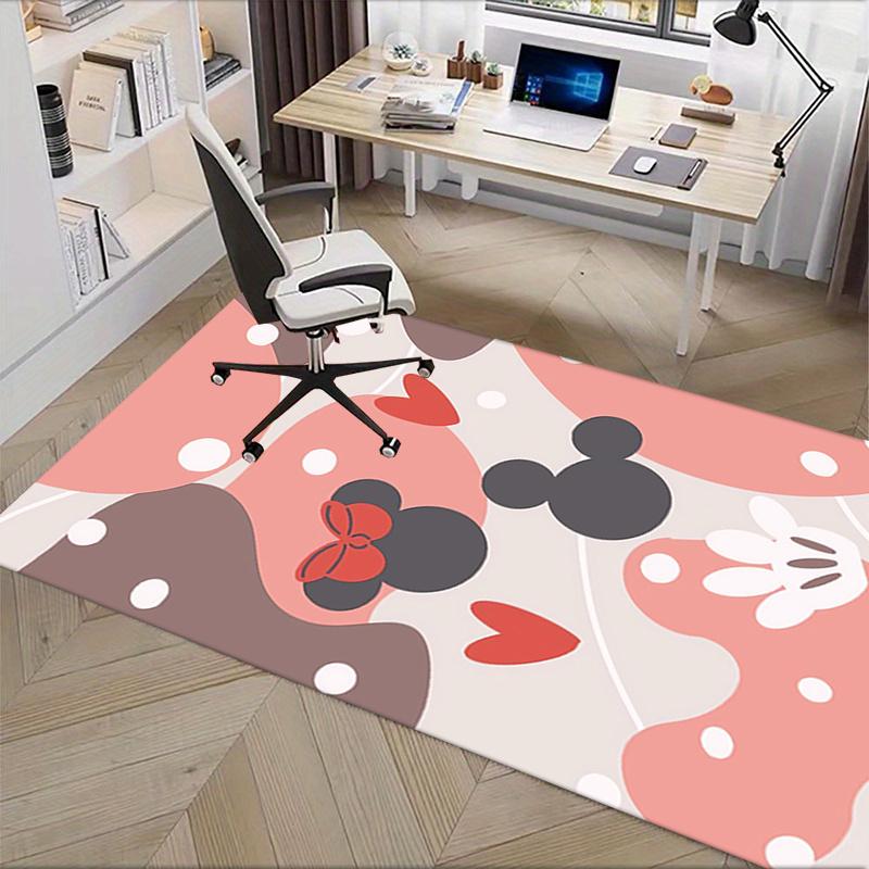 Office Rug Mickey Mouse, Minnie Mouse theme 3D Printed Anti-Slip Rug-Machine Washable for Living Room