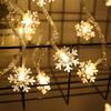 1,5M/3M/6/10M Weihnachts-Schneeflocken-Lichterkette, 2024 Frohe Weihnachten Dekoration für Zuhause, Christbaumschmuck, 2025 Frohes Neues Jahr