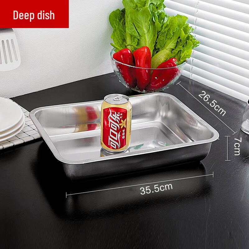 Wuhe Verdicktes Rechtecktablett aus Edelstahl