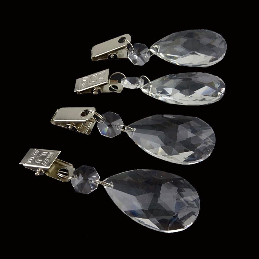 4PCS With Metal Clip Crystal Tablecloth Weights Decorative Tablecloth Clip  Dinner Table