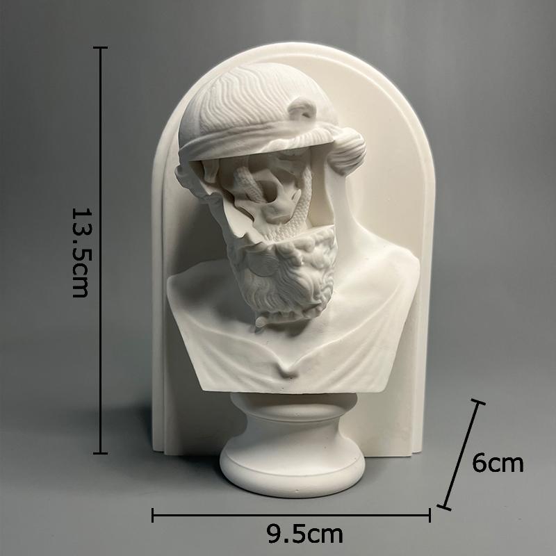 

Poseidon Plaster Statue Desk Decoration Ornaments Artwork Characters Sculpture Sketching Practice Coloring Teaching Tool
