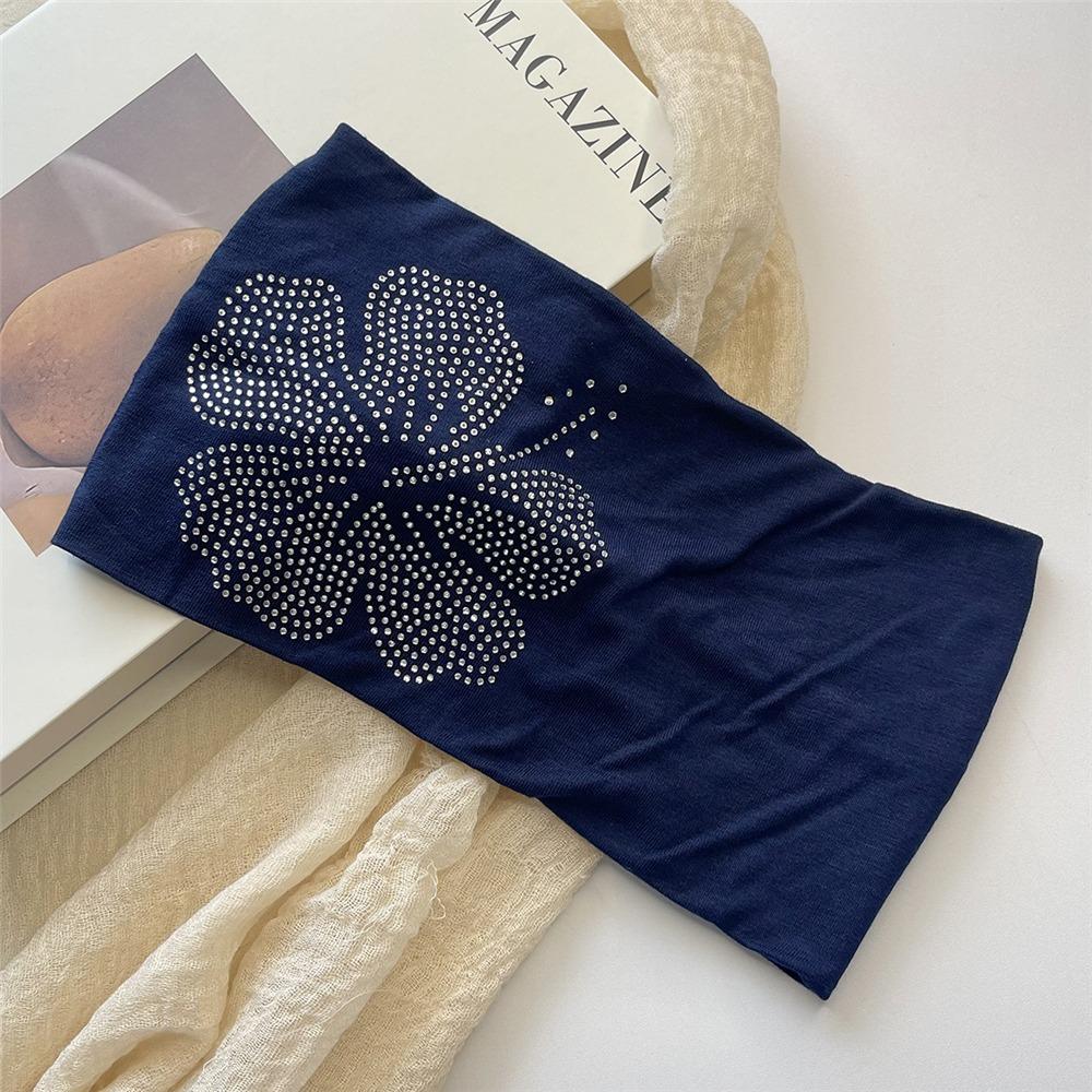 Trendy Elastic Hairband Stretchy Solid Color Turban Photo Shoot Y2K Hair Accessories for Women