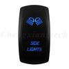 12V 20A Blue Led Car Boat Laser Rocker Switch ON OFF (ON) OFF ON OFF ON (ON) OFF ON (ON) OFF (ON) Waterproof