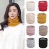 Winter Women Knitted Scarf Solid Fleece Snood Scarves Lady Warm Faux Fur Thick Unisex Neck Scarfs Ring Ski Climbing Scarf