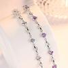 Vintage Diamond Rhinestone Bracelet With Rhombus Charm Simple Fashion Women Jewelry 925 Silver Trendy Accessory