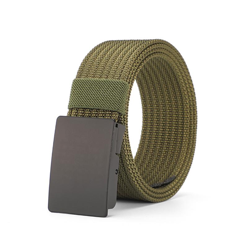 Cintura in Nylon Asciugatura Rapida Fibbia Liscia Allenamento Militare Outdoor Senza Denti Fibbia Automatica Cintura in Tela Intrecciata