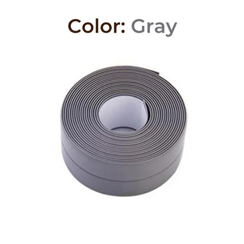 Waterproof Wall Tape Bathroom Kitchen Adhesive Tape Contour Tapes Cardboard Sealing Strip Bathroom Shower Sink Bath Caulk Tapes