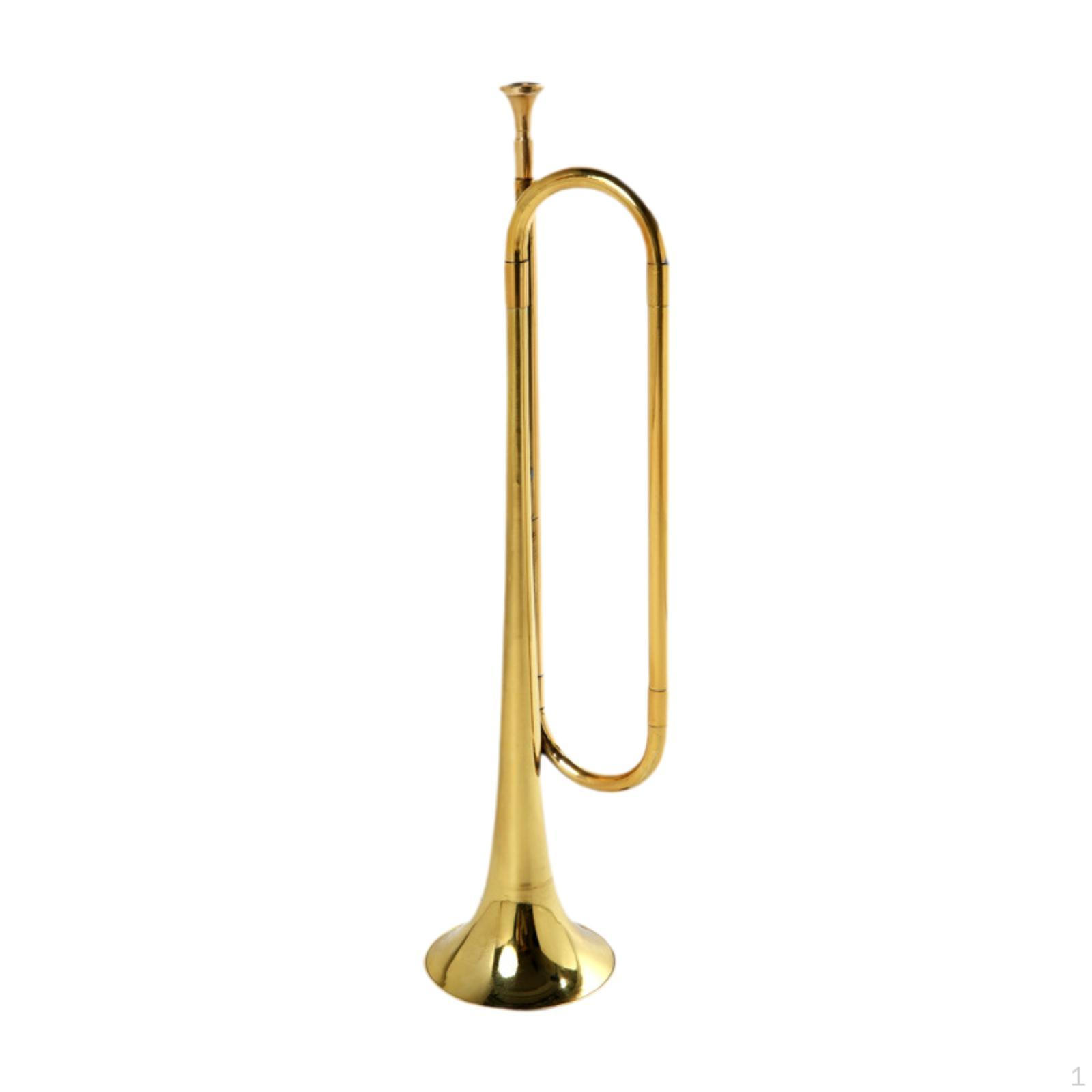 

Bugle Trumpet Mini Brass Instrument Portable Music C Key Marching for