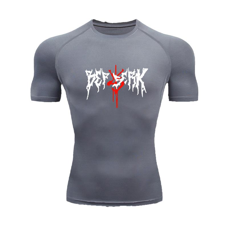 Y2K Compression Shirt Men s Fitness Gym Skeleton Sport Running T Shirt Gothic Print Tops Quick Dry T-Shirt For Men Undershirts S