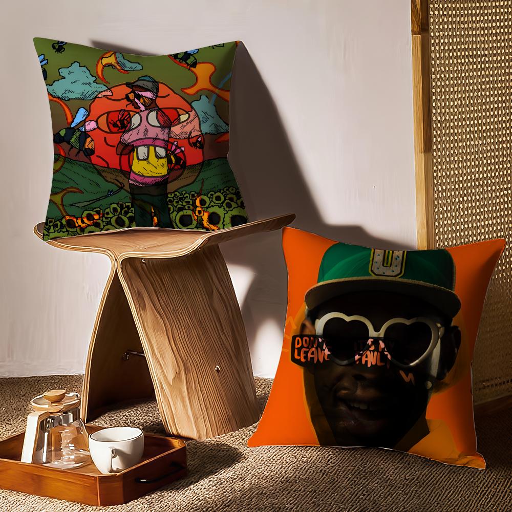 Cushion Cover Pattern Printed Pillowcase For Living Room Sofa Cushion Cover & Bedroom Decor T-Tyler The Creator Rapper