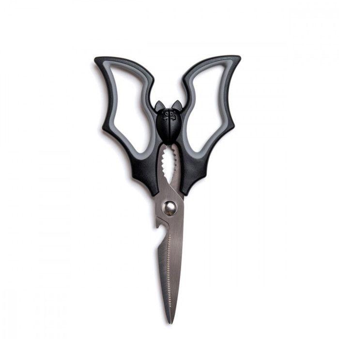 Ciseaux de cuisine - PA Design - Elizabat - Noir - Acier - Décapsuleur intégré - 21x11x1.7cm