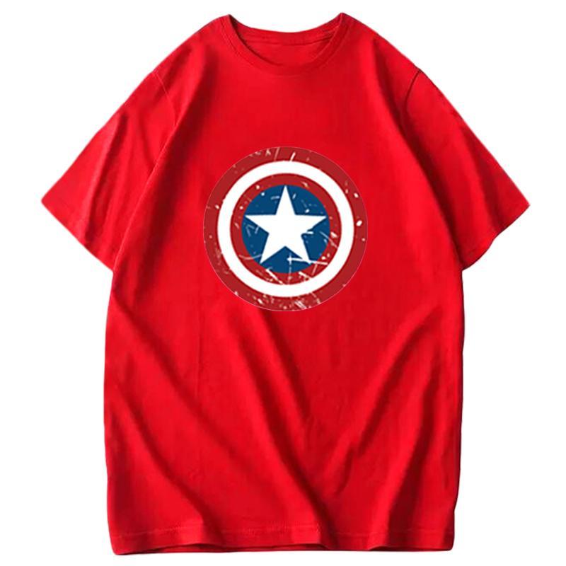 

2026 New Fun Trend Shield Print Fashion Spring Unisexs Short Sleeve ParentChild Loose and Comfortable TShirt S