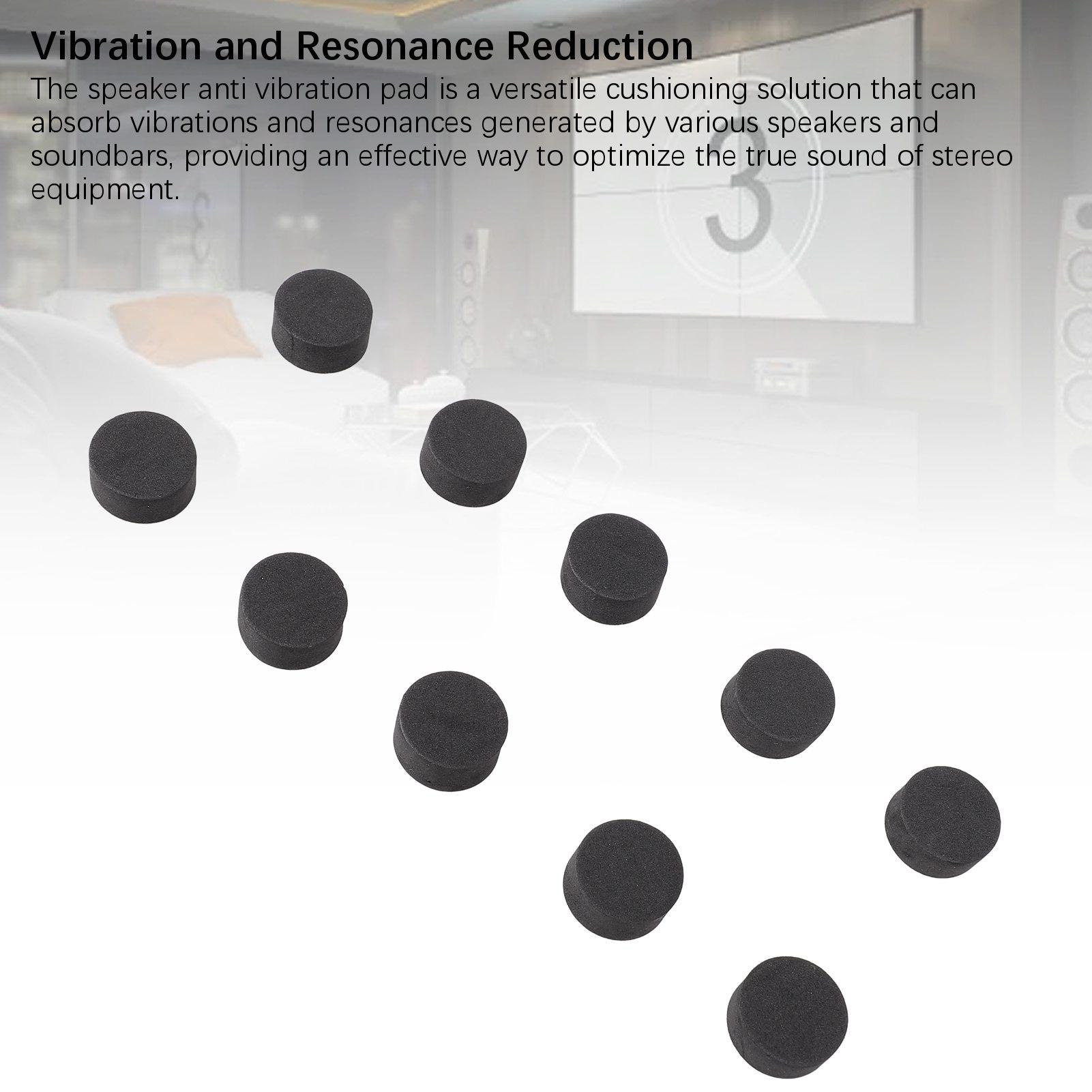 

50pcs 0.79x0.39in Speaker Isolation Pads Anti Vibration Speaker EVA Foam Pads Feet with Self Adhesive for Soundbar CD