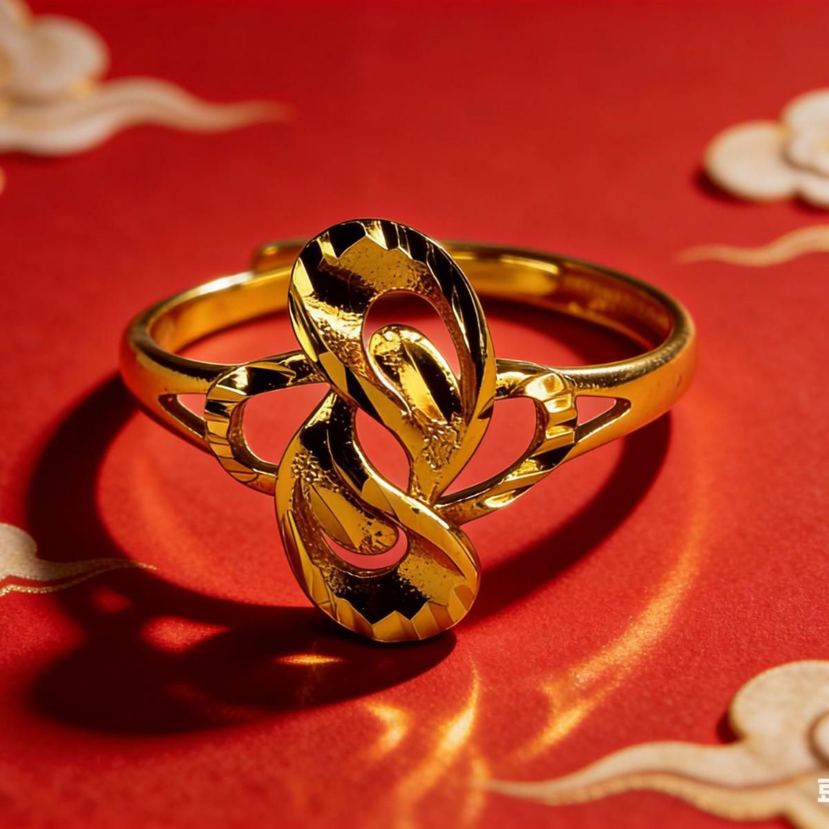 

Rose Gold Fire-Kissed Flower Open Ring - Women s Bestseller Jewelry Adjustable золотий