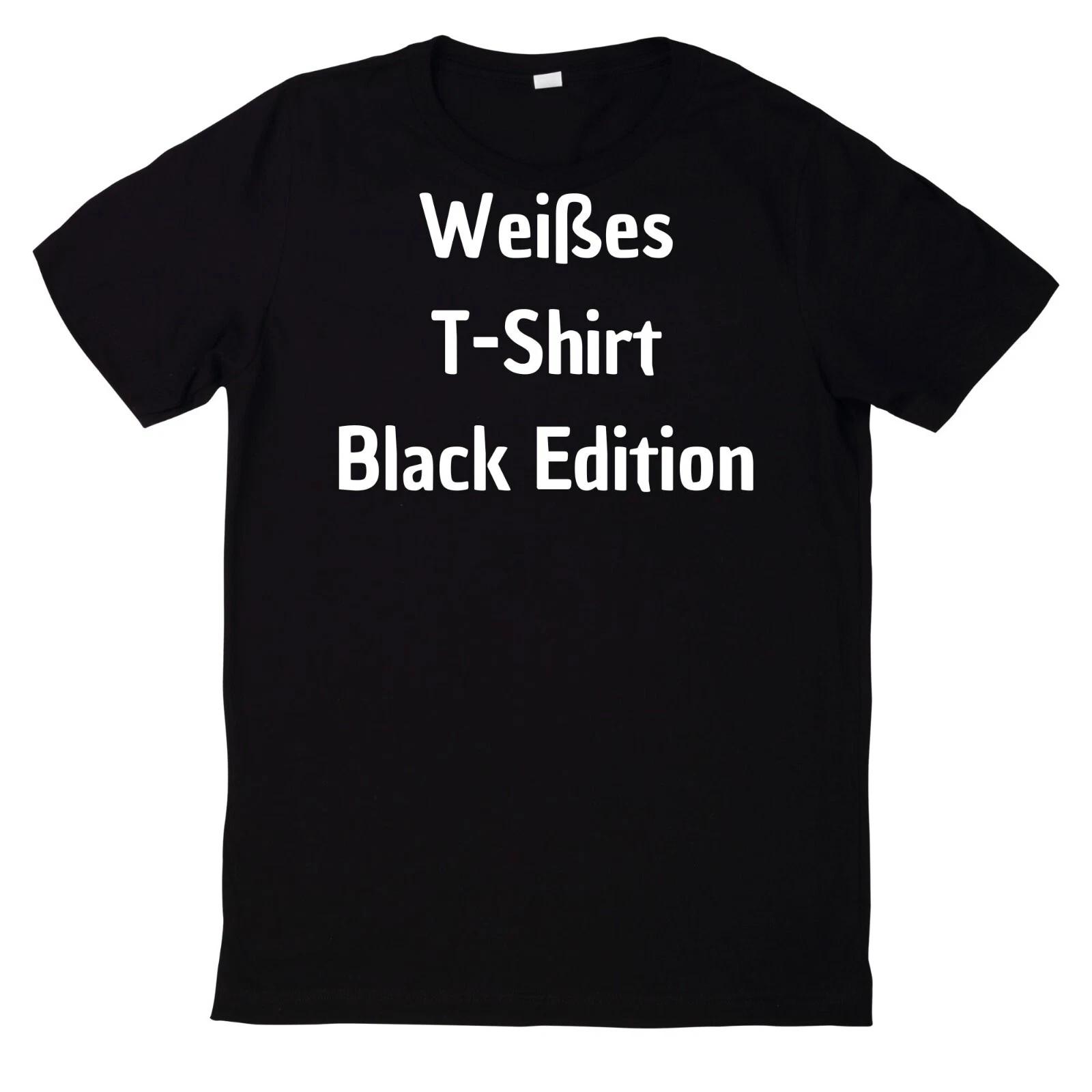 T-Shirt Weißes T-Shirt Black Edition Motiv XXL