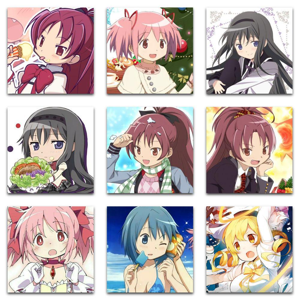 59 Madoka Magica Stickers Featuring Homura & Sayaka for iPad Journaling & Decoration, Waterproof
