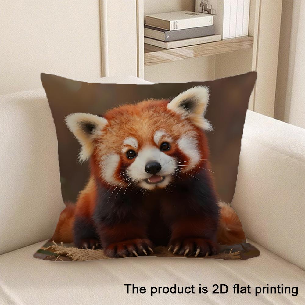 1pc Cute Animal Pattern 2D Flat Printing Pillowcases Sofa cushion cover home bedroom room decoration