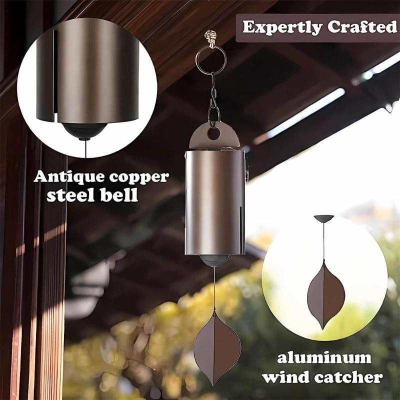 Antique Windbells Metal Wind Chimes Deep Resonances Serenity Bells for Indoor Outdoor Home Yard Garden Decoration