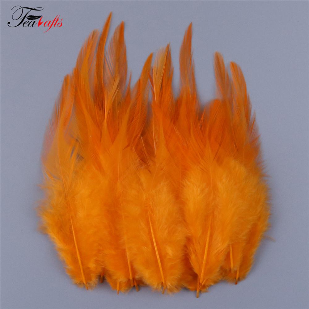 100pcs Rooster Feather Plume For Jewelry Making Pink Fly Tying Plumas Wedding Dress Decorative Dream Catcher Feathers DIY Crafts