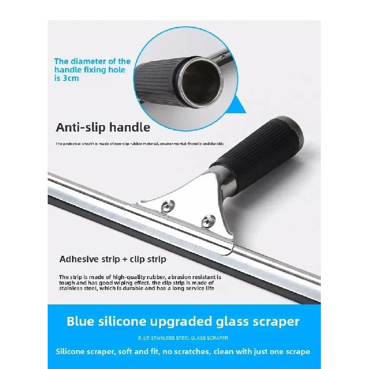 25/30/35/40cm Glass Cleaning Squeegee Window Wiper Window Cleaning Tool Rubber Blade for Bathroom Shower Home Car Glass Cleaning