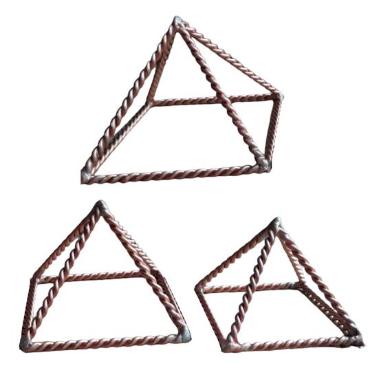 Metal Wire Energy Pyramid Decoration Cube of Power 188 MHz Tensor Style Pyramid Promotes Health Enhances Fields Space Purifying Healing Pyramid