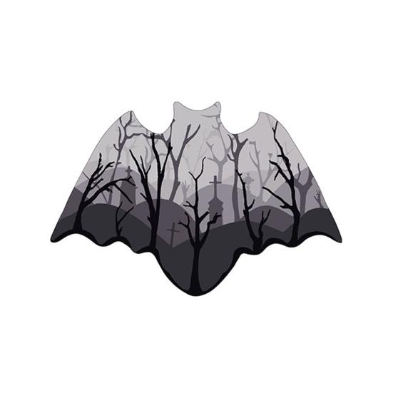 Halloween Welcome Doormat Half Circle Spider-Web Bat Skull Pumpkin Shape Floor Mat Non-Slip Entrance Mat for Front Door Porch Home Decoration