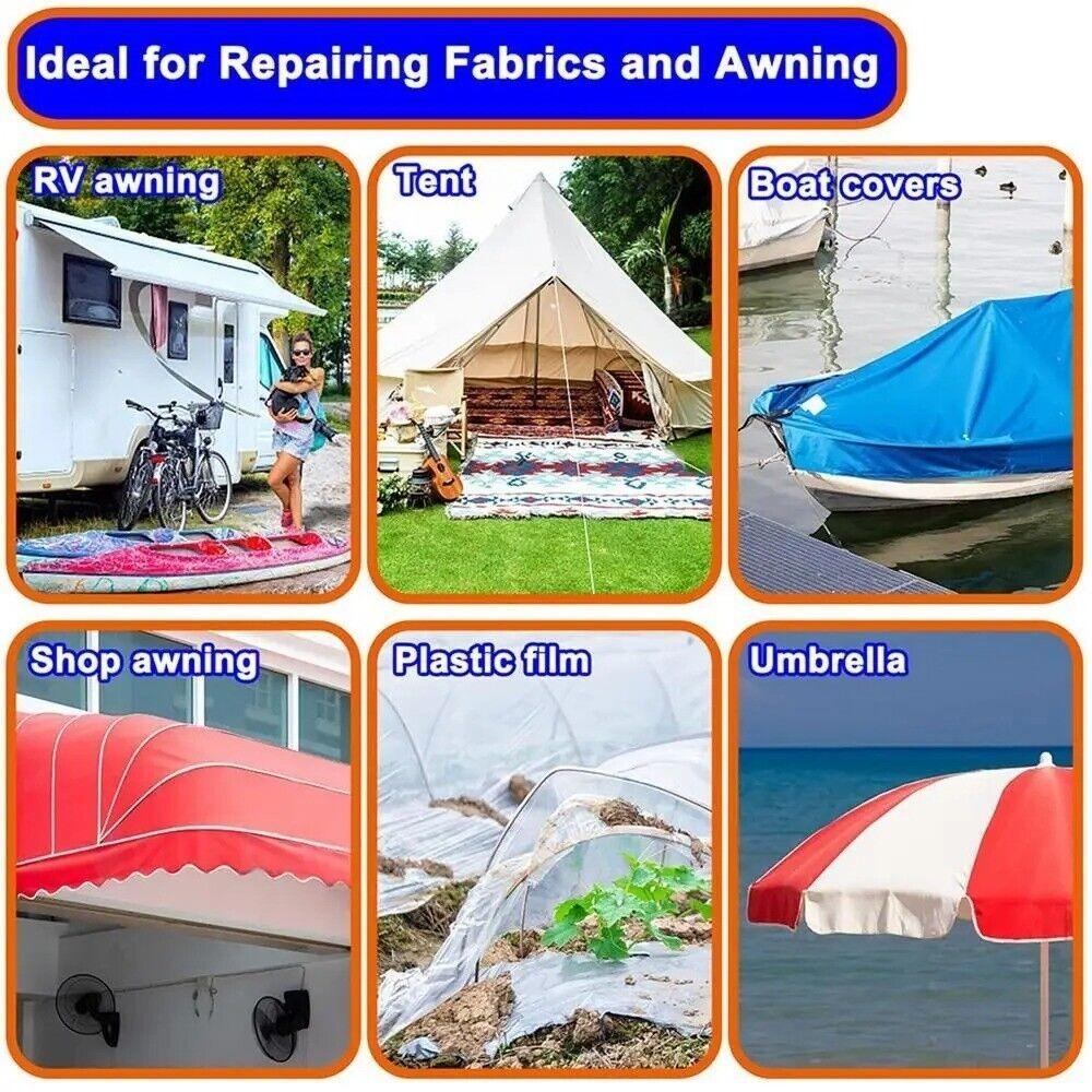 UV Resistant Repair Patch Kit Transparent Patch Tape  For Kayak RV Awning Inflatable Boats