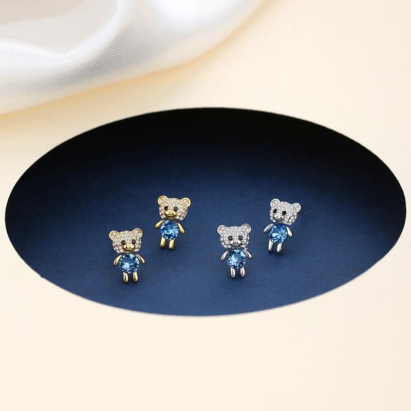 

Baoyilong S925 Серебро Кулон в виде плюшевого мишки с кристаллами Женское ожерелье