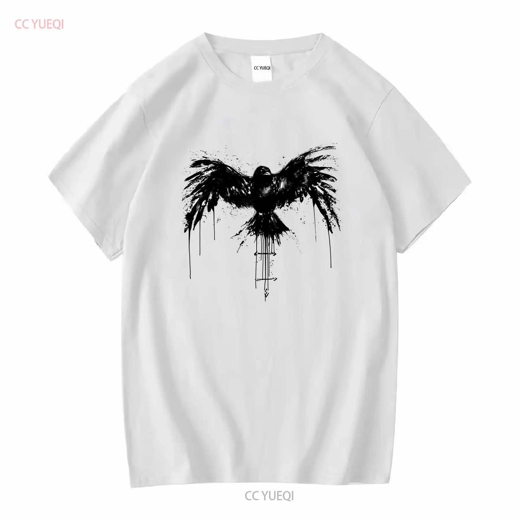 Weirdcore Raven T Shirt Trad Goth Crow Y2K Grunge Alt Clothing Clothes Whimsigoth long or short sleeves vintage Washed S
