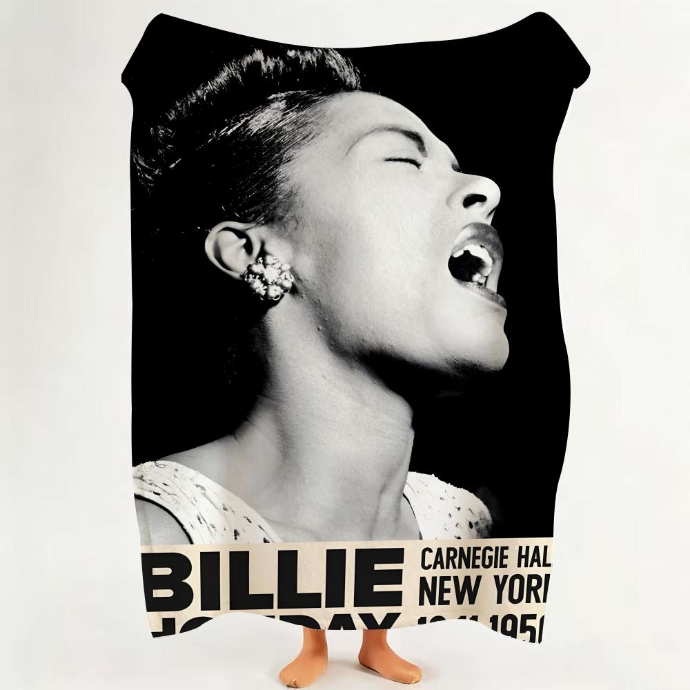 Singer B Billie H Holiday Throw Flannel Throw Blanket Suitable for Sofa Living Room Bedroom 75cmx90cm