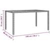 VidaXL Table de jardin plateau en bois Noir Résine tressée bois massif 319551