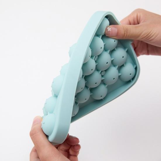 Kugel Silikon Eiswürfelform mit Deckel Leicht zu lösende runde Kugelform für Whiskey Cocktails BPA-frei Stapelbare Schokoladen-Gelee-Form