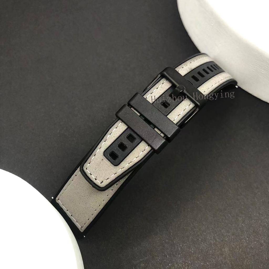 Retro FashionAccessories22mmSynthetic Leather+Silicone WatchBand For Amazfit Watch Balance 2/T-Rex3 Christmas Ideal Gift Choice